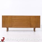 Harvey Probber Mid Century Mahogany and Brass Credenza and Hutch