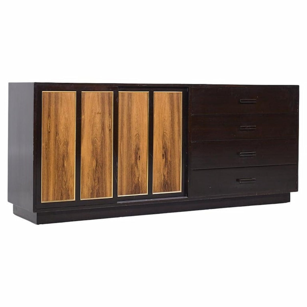Harvey Probber Mid Century Rosewood and Mahogany Lowboy Dresser