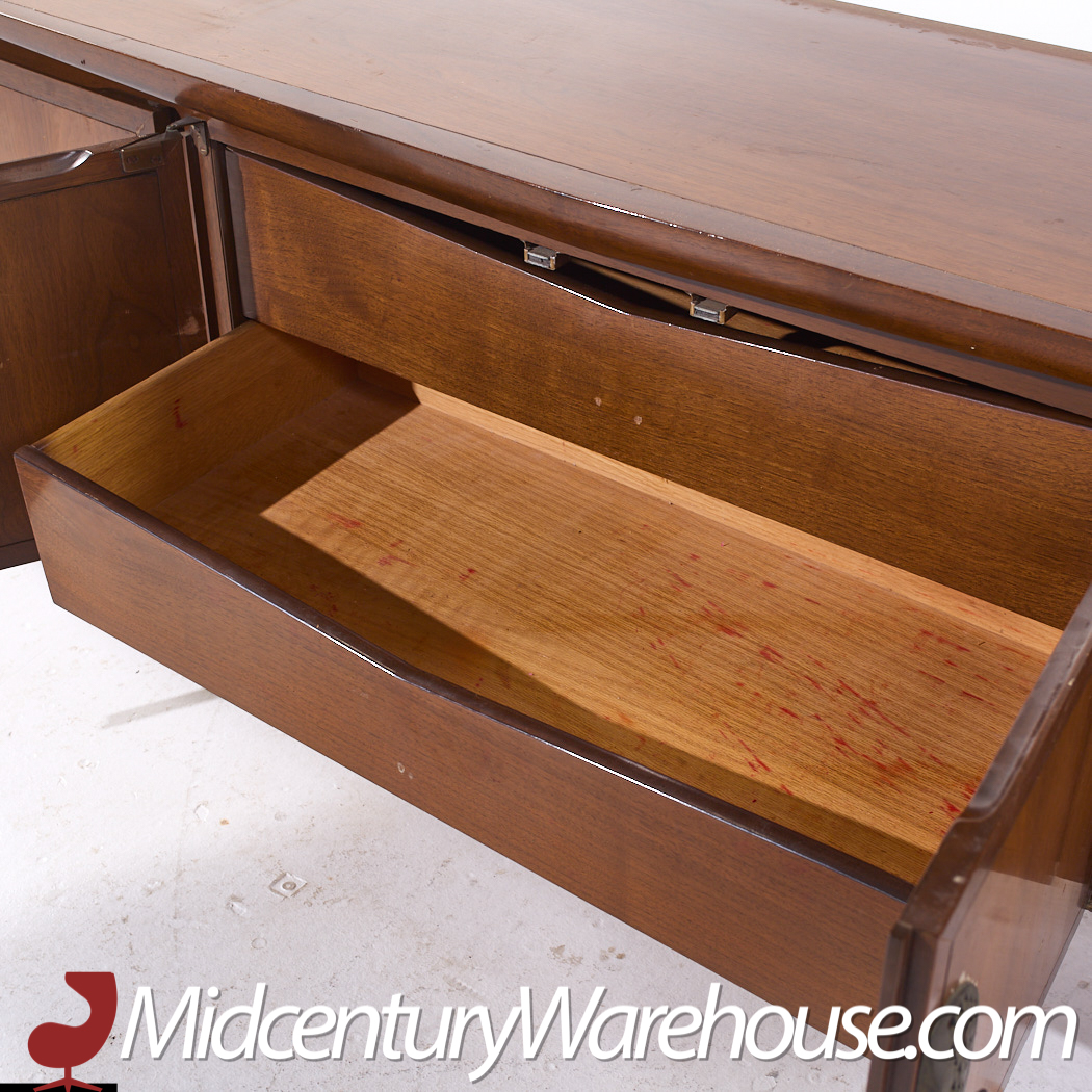 Helen Hobey Baker Mid Century Walnut Credenza and Hutch