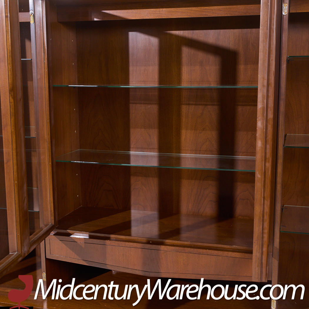 Helen Hobey Baker Mid Century Walnut Credenza and Hutch