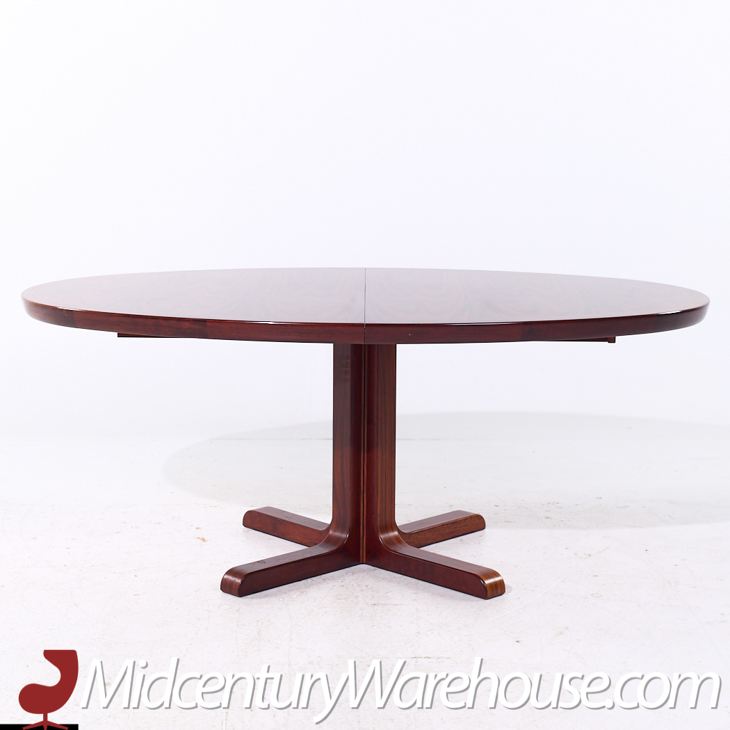 Interform Mid Century Danish Rosewood Expanding Dining Table with 2 Leaves