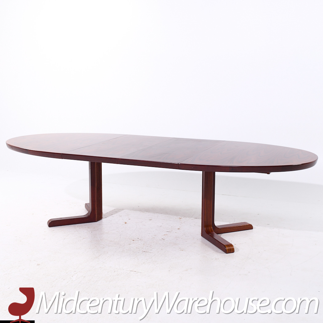 Interform Mid Century Danish Rosewood Expanding Dining Table with 2 Leaves