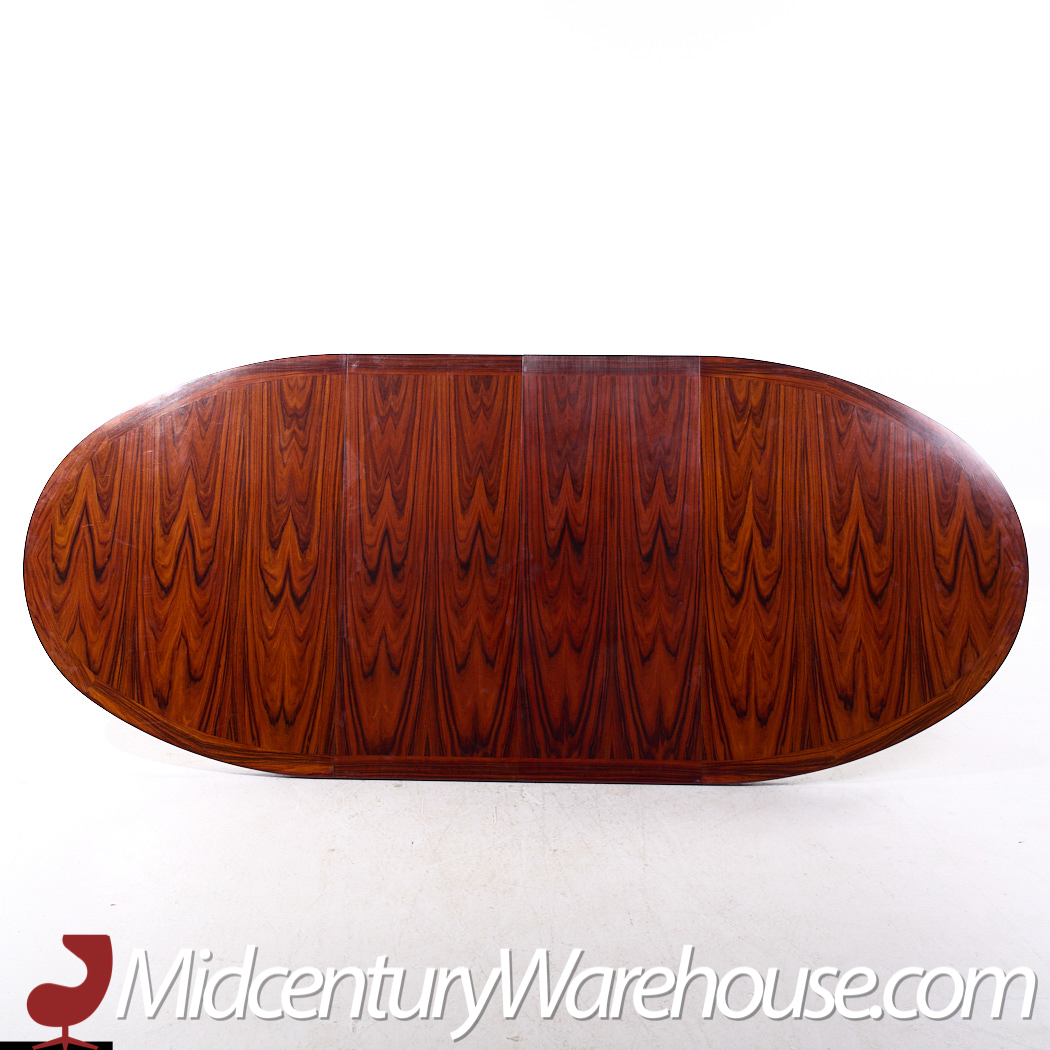 Interform Mid Century Danish Rosewood Expanding Dining Table with 2 Leaves