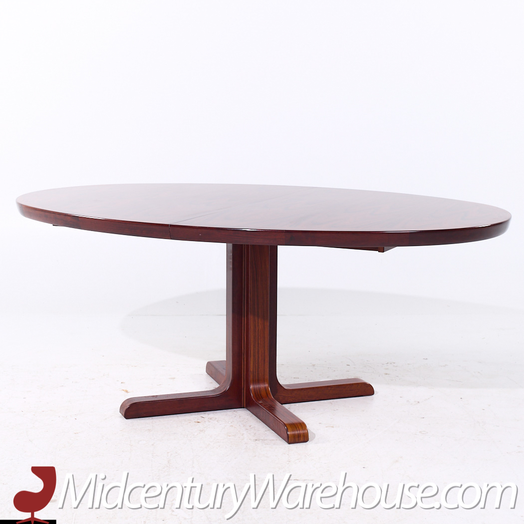 Interform Mid Century Danish Rosewood Expanding Dining Table with 2 Leaves