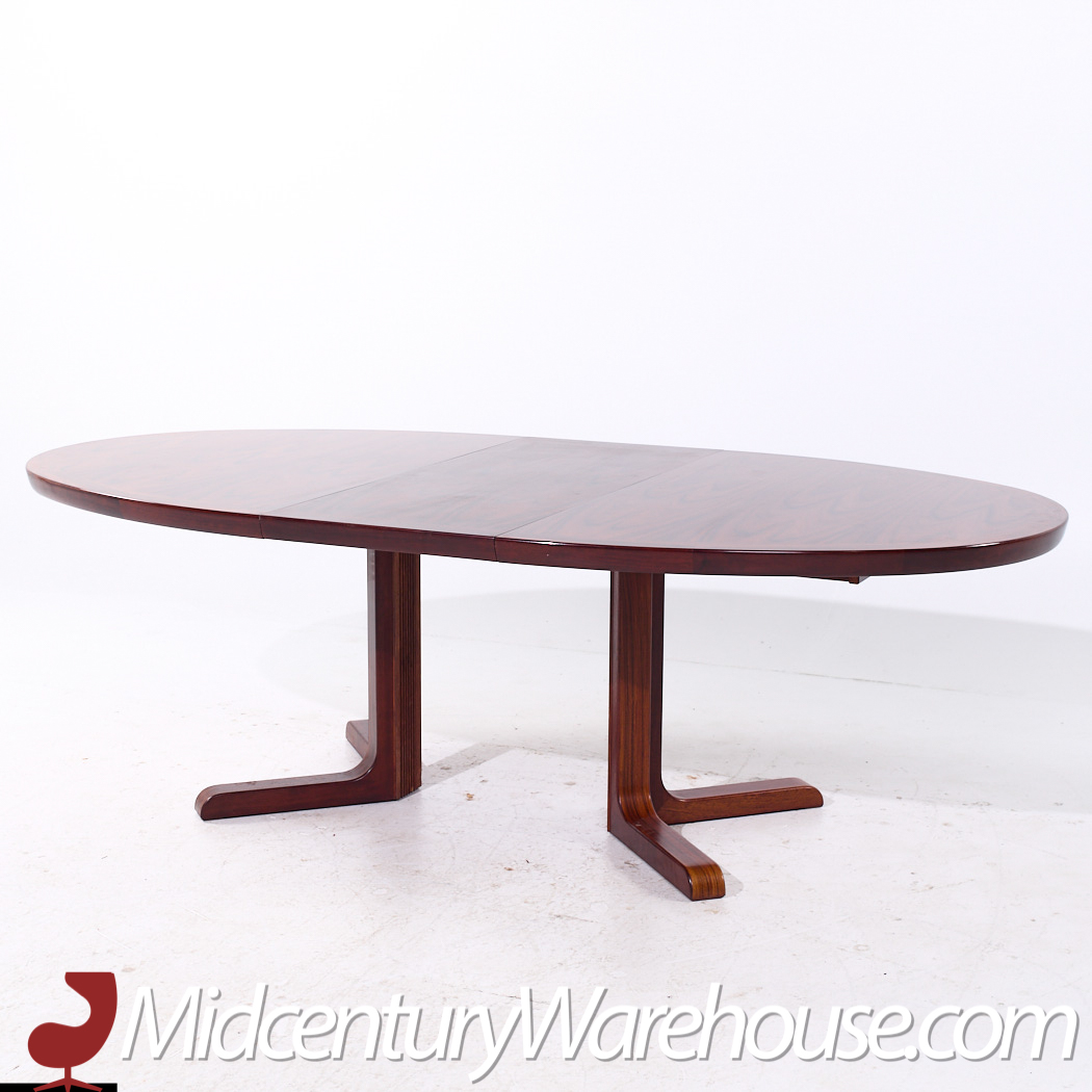 Interform Mid Century Danish Rosewood Expanding Dining Table with 2 Leaves