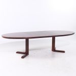 Interform Mid Century Danish Rosewood Expanding Dining Table with 2 Leaves