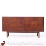 Jack Cartwright for Founders Mid Century Walnut Lowboy Dresser