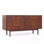 Jack Cartwright for Founders Mid Century Walnut Lowboy Dresser