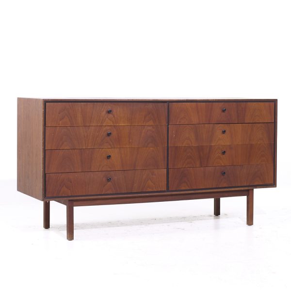 Jack Cartwright for Founders Mid Century Walnut Lowboy Dresser