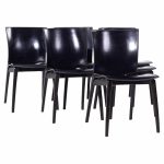 Josep Lluscà for Cassina Cos Mid Century Italian Leather Dining Chairs - Set of 6