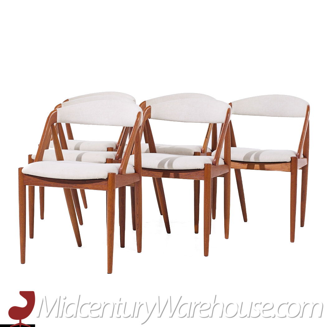 Kai Kristiansen Model 31 Mid Century Danish Teak Dining Chairs - Set of 6