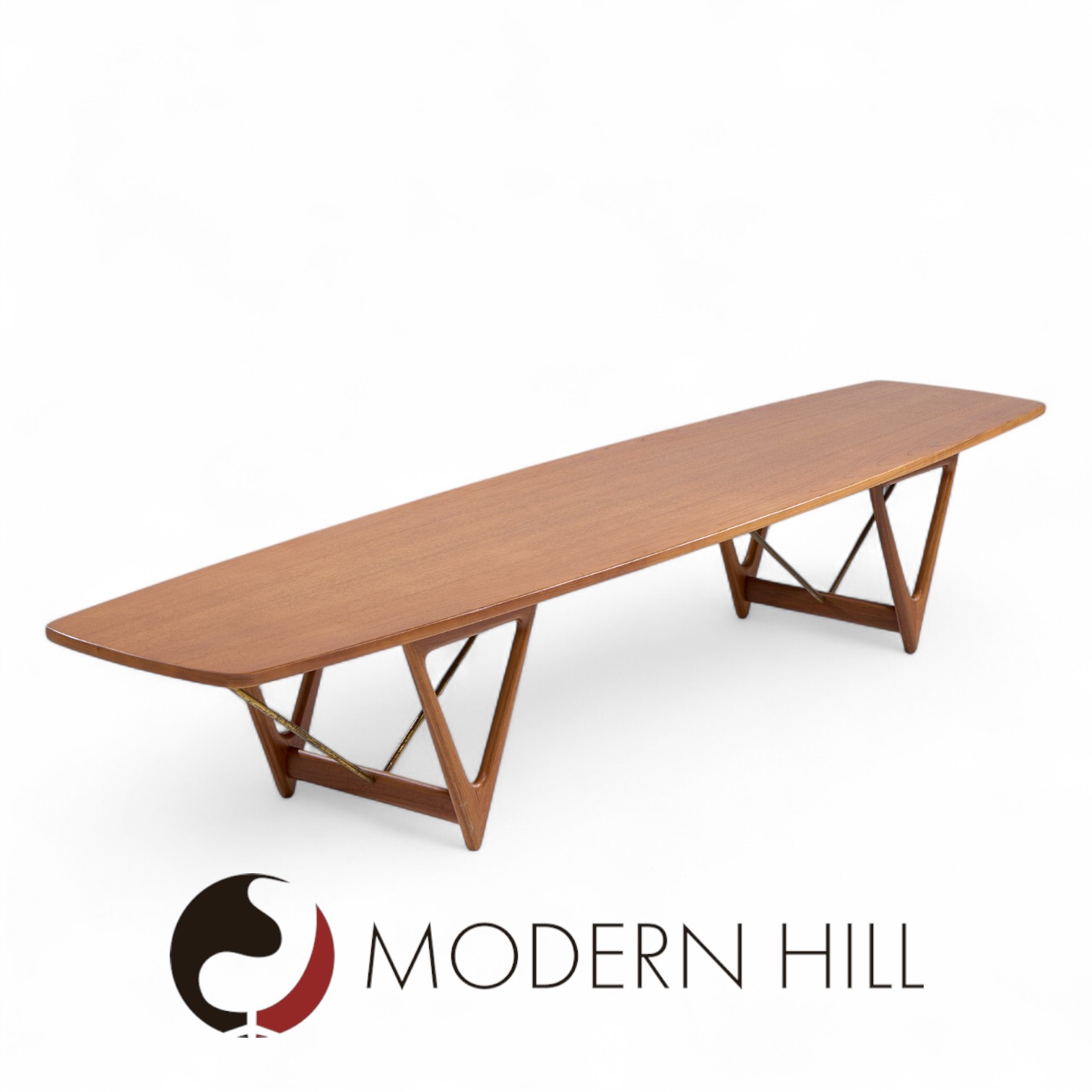 Kurt Østervig for Jason Møbler Mid Century Extra Large Danish Teak Coffee Table