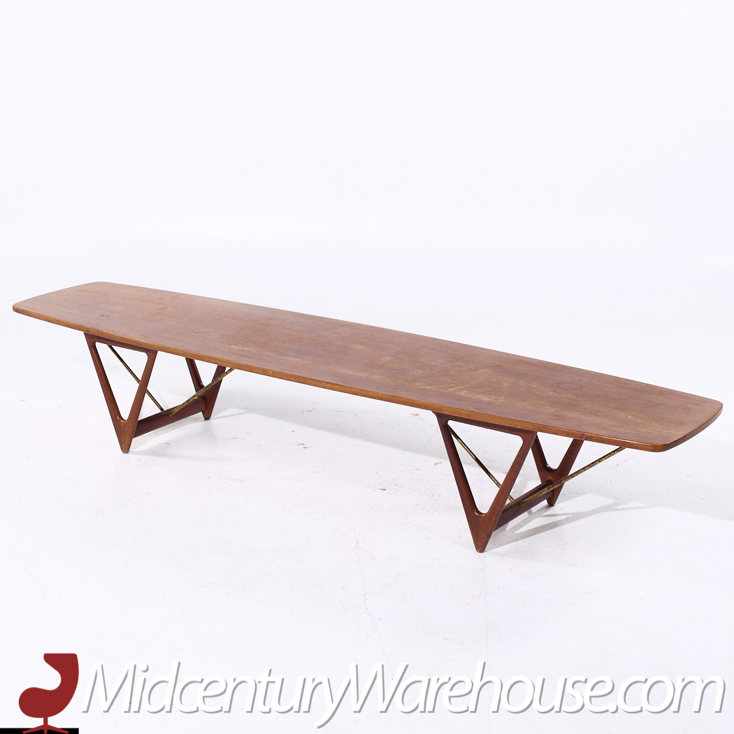 Kurt Østervig for Jason Møbler Mid Century Extra Large Danish Teak Coffee Table