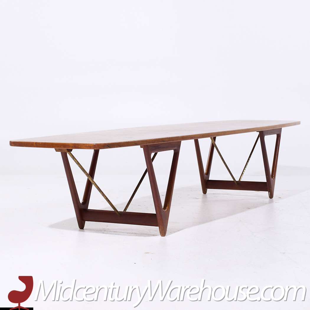 Kurt Østervig for Jason Møbler Mid Century Extra Large Danish Teak Coffee Table