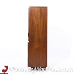 Lane Brutalist Mid Century Walnut Highboy Armoire Dresser