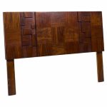 Lane Staccato Mid Century Walnut Queen Brutalist Headboard | Mid Century Modern Furniture - Mid Century Furniture Chicago Lane Staccato Mid Century Walnut Queen Brutalist Headboard