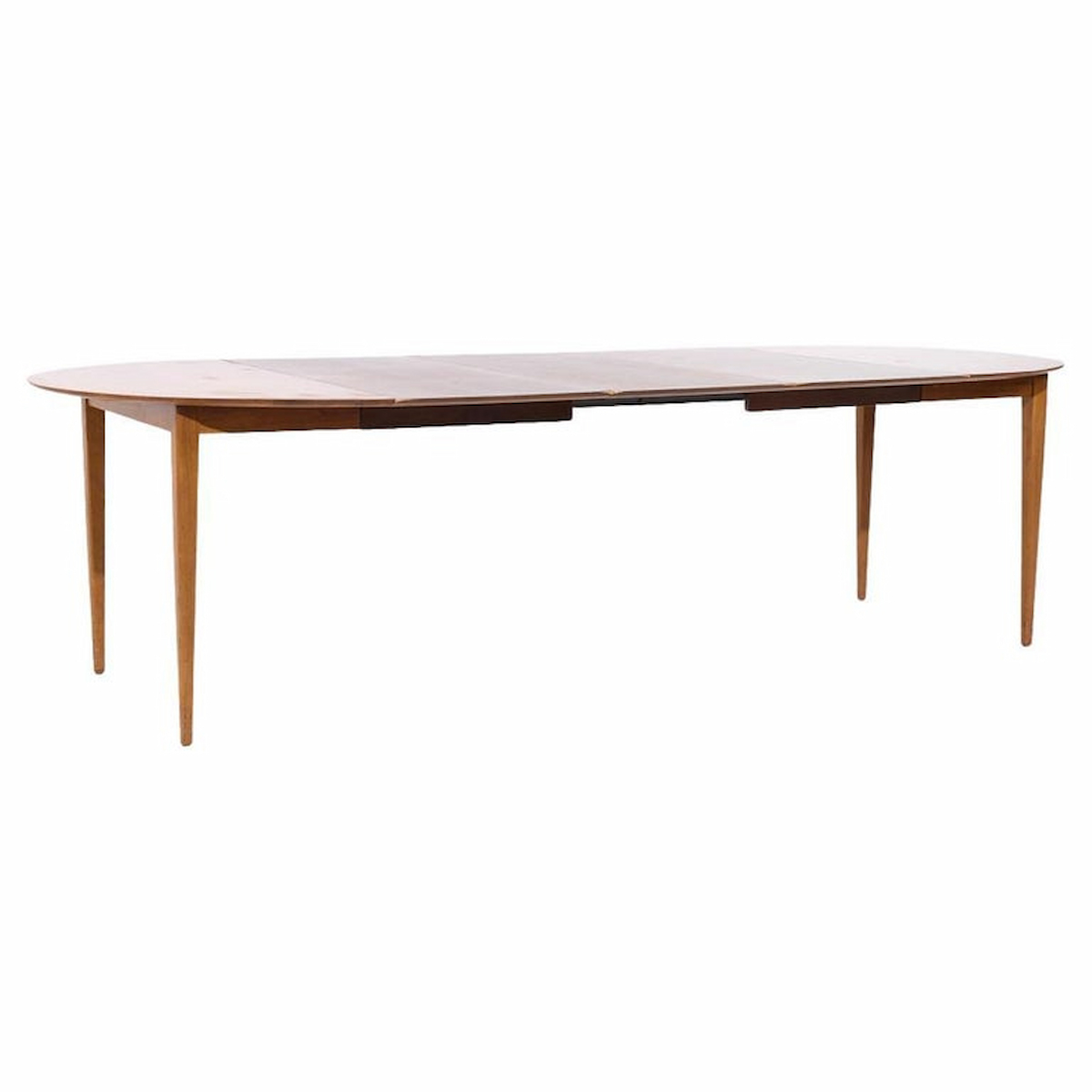 Lawrence Peabody Mid Century Walnut Expanding Dining Table with 3 Leaves