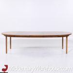 Mastercraft Mid Century Burlwood Expanding Dining Table with 3 Leaves