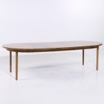 Mastercraft Mid Century Burlwood Expanding Dining Table with 3 Leaves