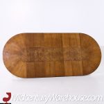 Mastercraft Mid Century Burlwood Expanding Dining Table with 3 Leaves