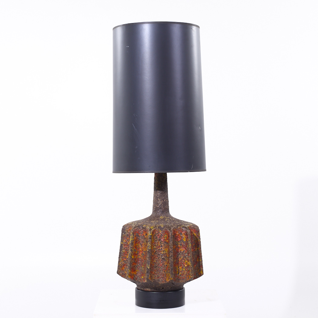 Mid Century Lava Glaze Table Lamp