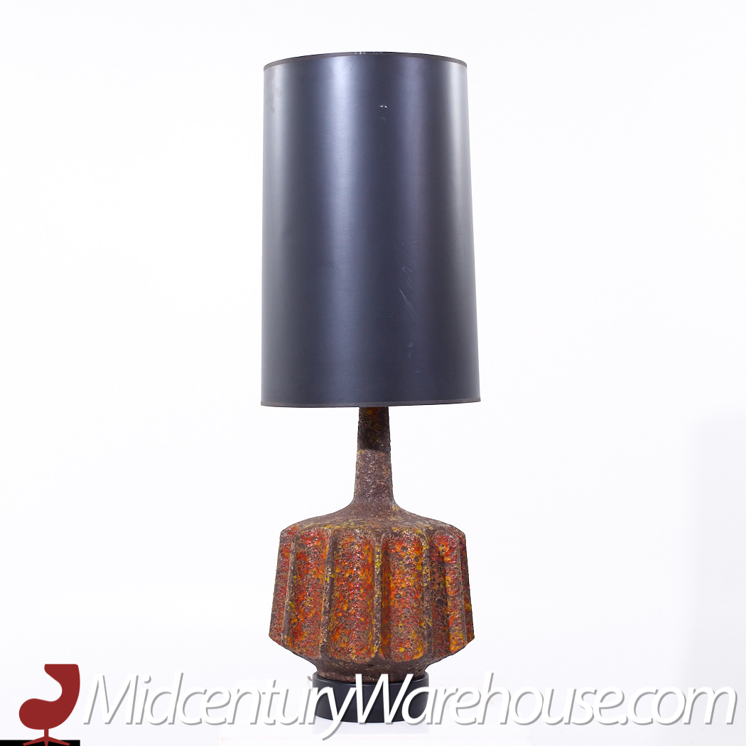 Mid Century Lava Glaze Table Lamp