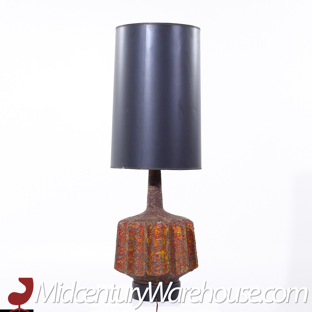 Mid Century Lava Glaze Table Lamp