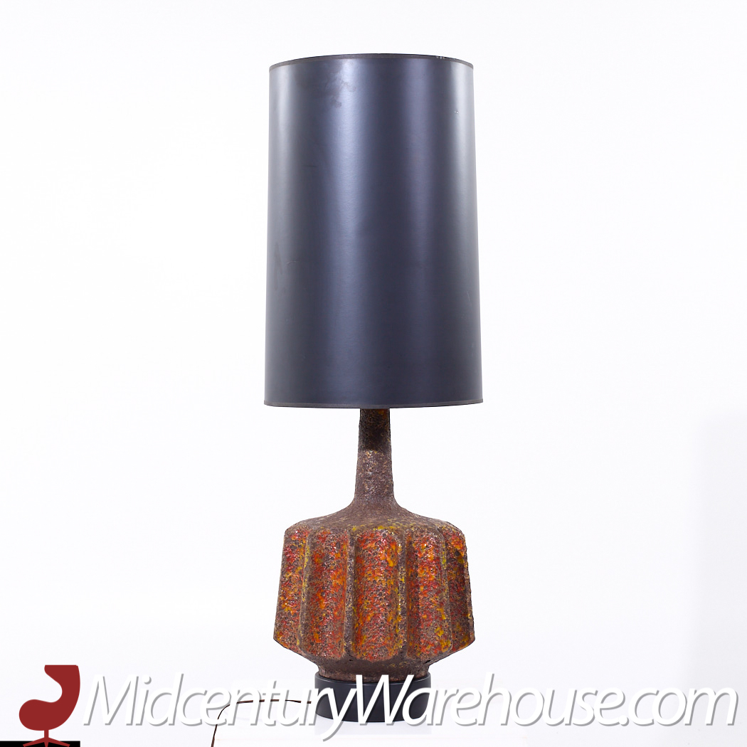 Mid Century Lava Glaze Table Lamp