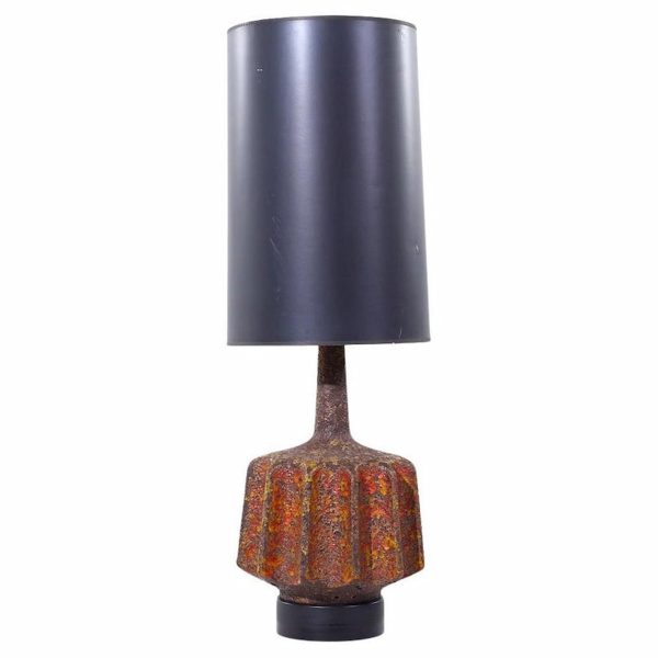 Mid Century Lava Glaze Table Lamp