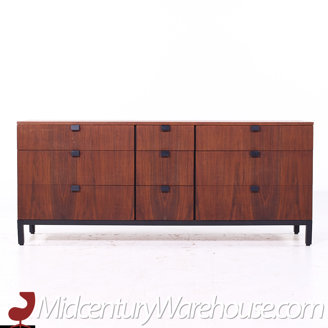 Milo Baughman for Directional Mid Century Walnut Lowboy Dresser