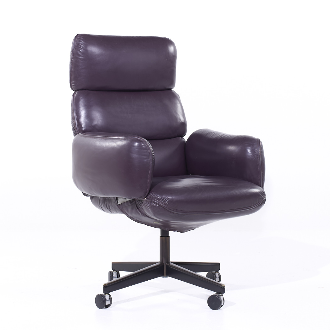 Otto Zapf for Knoll Mid Century Leather Office Chair