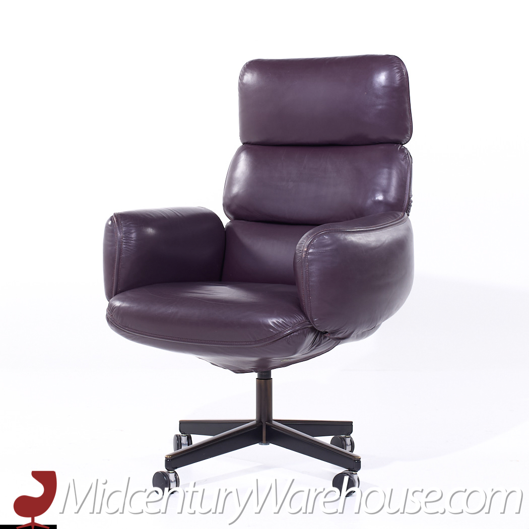 Otto Zapf for Knoll Mid Century Leather Office Chair