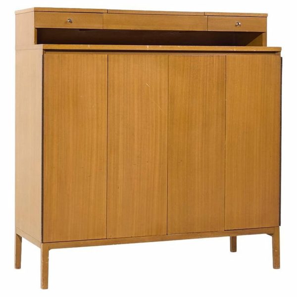 paul mccobb for calvin irwin collection mid century walnut gentleman's chest dresser