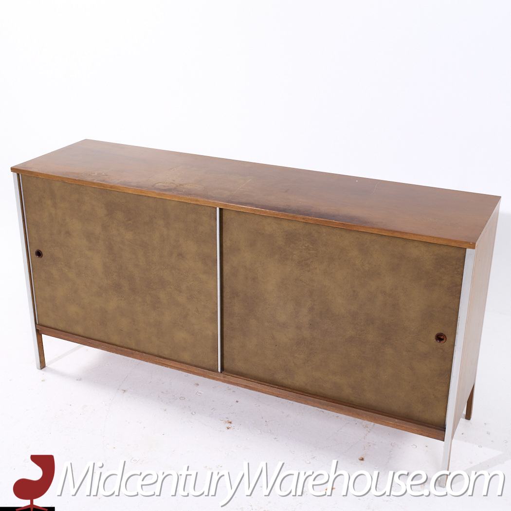 Paul Mccobb for Calvin Linear Mid Century Walnut Credenza