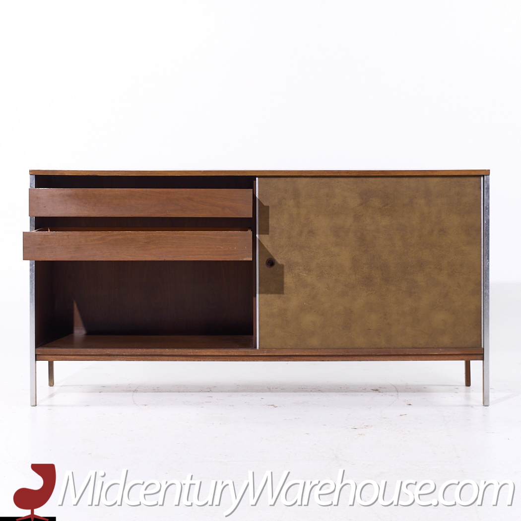 Paul Mccobb for Calvin Linear Mid Century Walnut Credenza