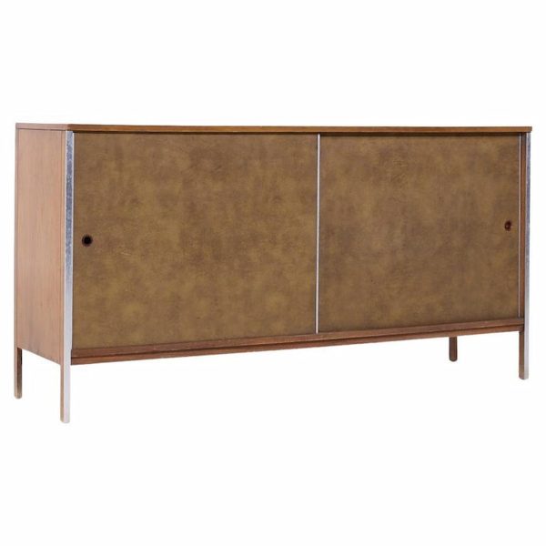 Paul Mccobb for Calvin Linear Mid Century Walnut Credenza