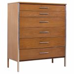 Paul Mccobb for Calvin Linear Mid Century Walnut and Aluminum Highboy Dresser | Mid Century Modern Furniture - Mid Century Furniture Chicago Paul Mccobb for Calvin Linear Mid Century Walnut and Aluminum Highboy Dresser