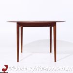 Peter Hvidt Style Mid Century Danish Teak Dining Expanding Dining Table with 2 Leaves