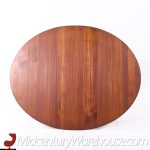 Peter Hvidt Style Mid Century Danish Teak Dining Expanding Dining Table with 2 Leaves