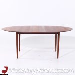 Peter Hvidt Style Mid Century Danish Teak Dining Expanding Dining Table with 2 Leaves