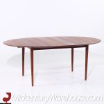 Peter Hvidt Style Mid Century Danish Teak Dining Expanding Dining Table with 2 Leaves