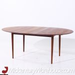 Peter Hvidt Style Mid Century Danish Teak Dining Expanding Dining Table with 2 Leaves