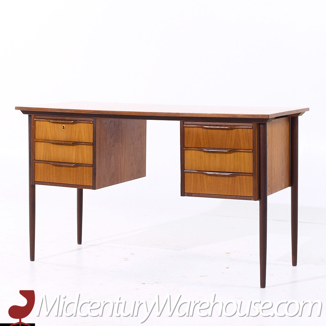 Peter Lovig Style Mid Century Danish Teak Desk