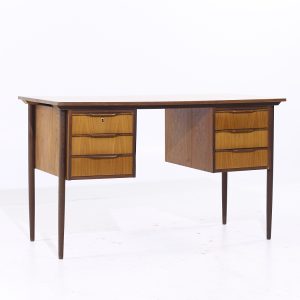 peter lovig style mid century danish teak desk