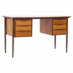 peter lovig style mid century danish teak desk