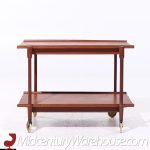 Poul Hundevad for Domus Mid Century Danish Teak Expanding Serving Bar Cart