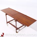 Poul Hundevad for Domus Mid Century Danish Teak Expanding Serving Bar Cart