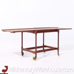 Poul Hundevad for Domus Mid Century Danish Teak Expanding Serving Bar Cart