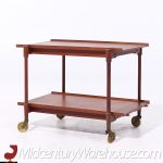 Poul Hundevad for Domus Mid Century Danish Teak Expanding Serving Bar Cart