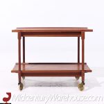 Poul Hundevad for Domus Mid Century Danish Teak Expanding Serving Bar Cart